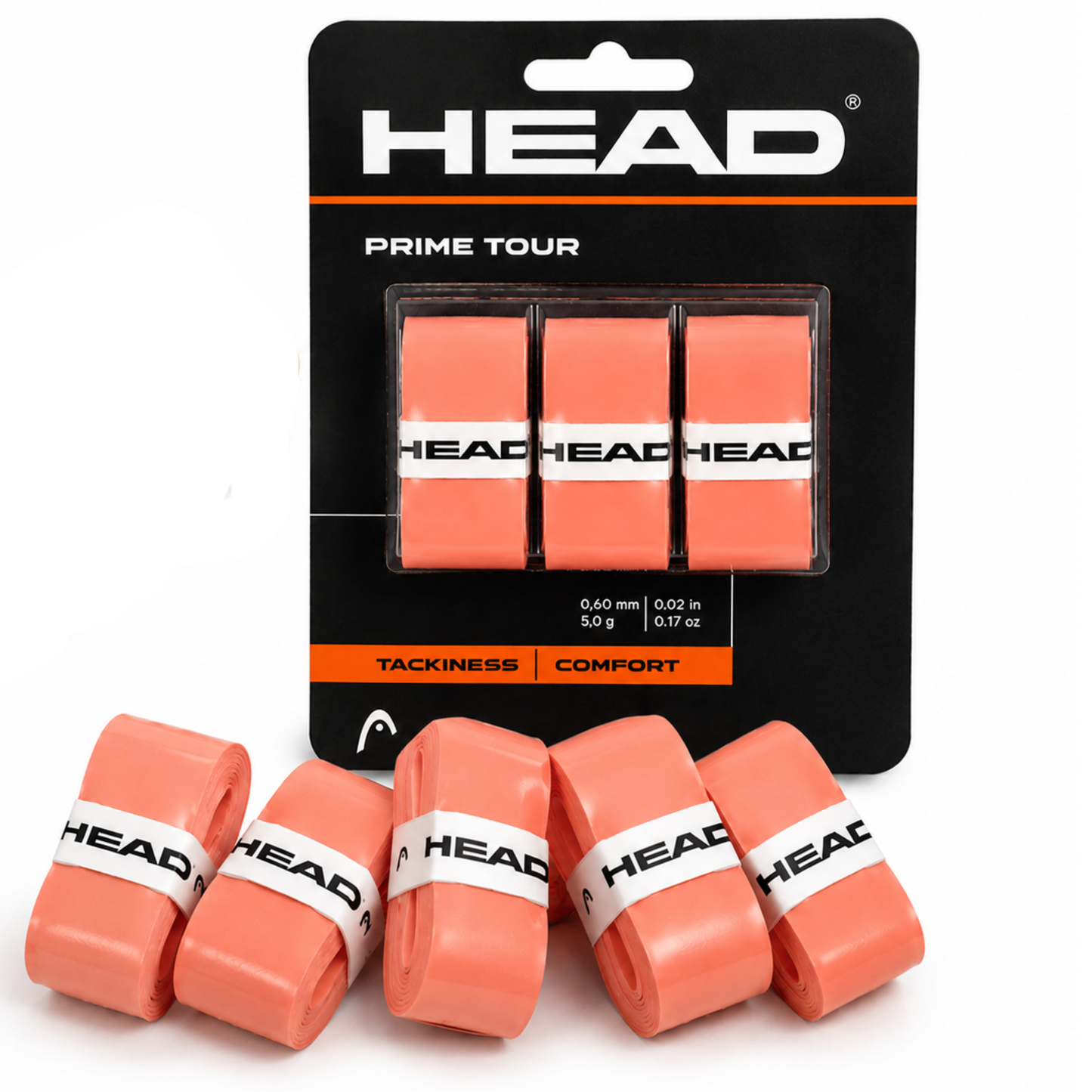 Overgrip Head Prime Tour Naranja Salmon