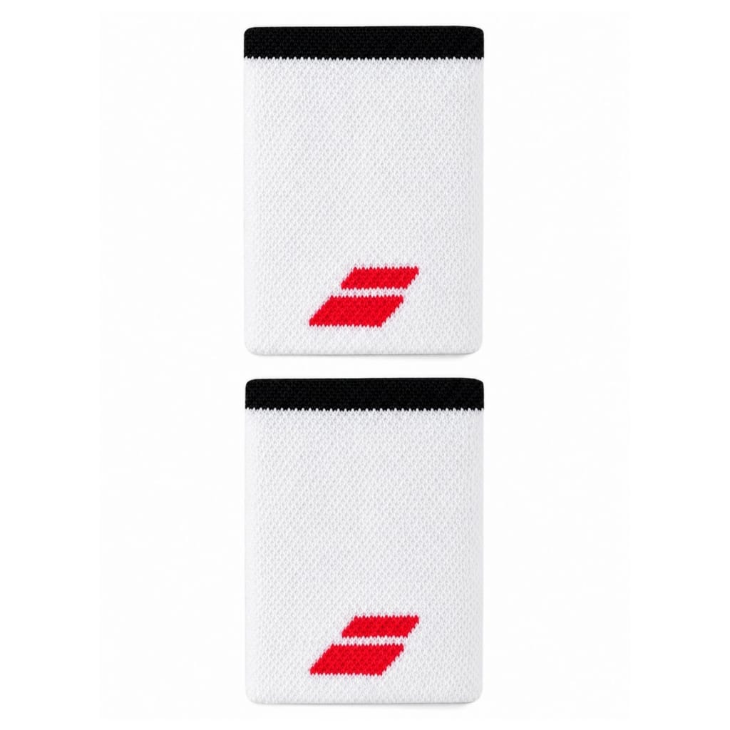 Muñequera Babolat Logo Jumbo Wristband (White/Strike Red)