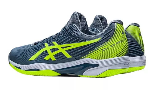 Tenis Asics Solution Speed FF 2 (Steel Blue/Hazard Green)
