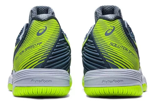 Tenis Asics Solution Speed FF 2 (Steel Blue/Hazard Green)