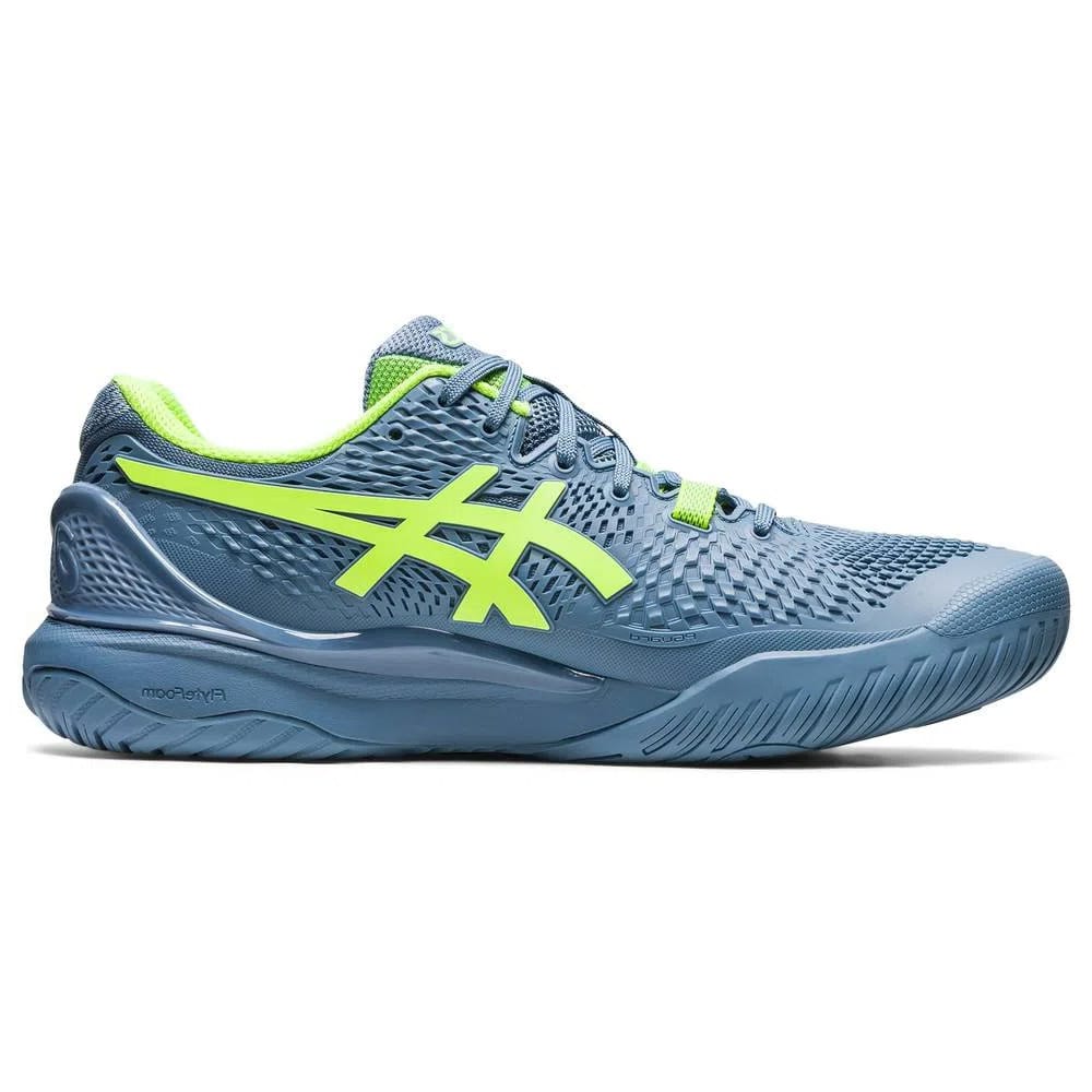 Tenis Asics Gel Resolution 9 (Steel Blue/Hazard Green)