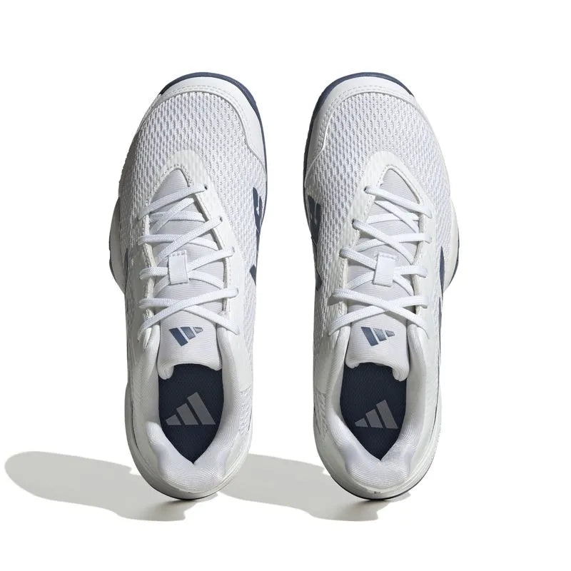 Tenis Adidas Barricade K Junior (Blanco/Azul Opaco)