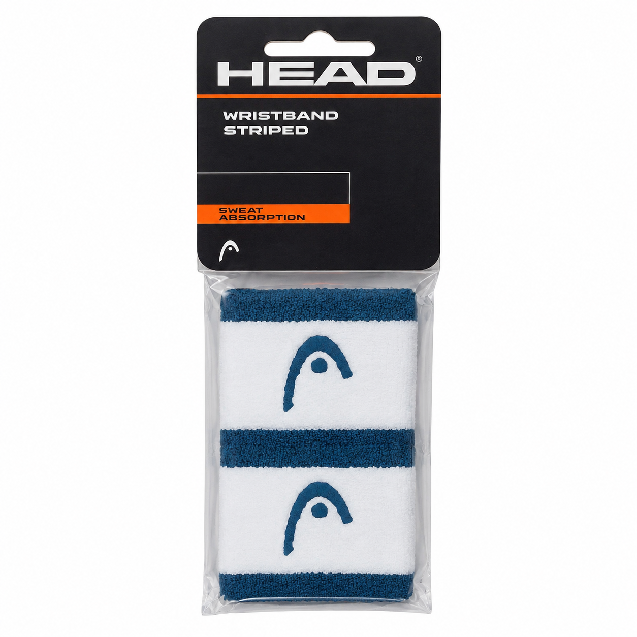 Muñequera Head Wristband Striped TW Teal White 2.5"