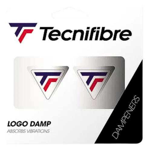Antivibrador Tricolor Húmedo Tecnifibre Con 2 Logotipos Raq Medvedev, Color Blanco, Detalles En Azul Y Rojo