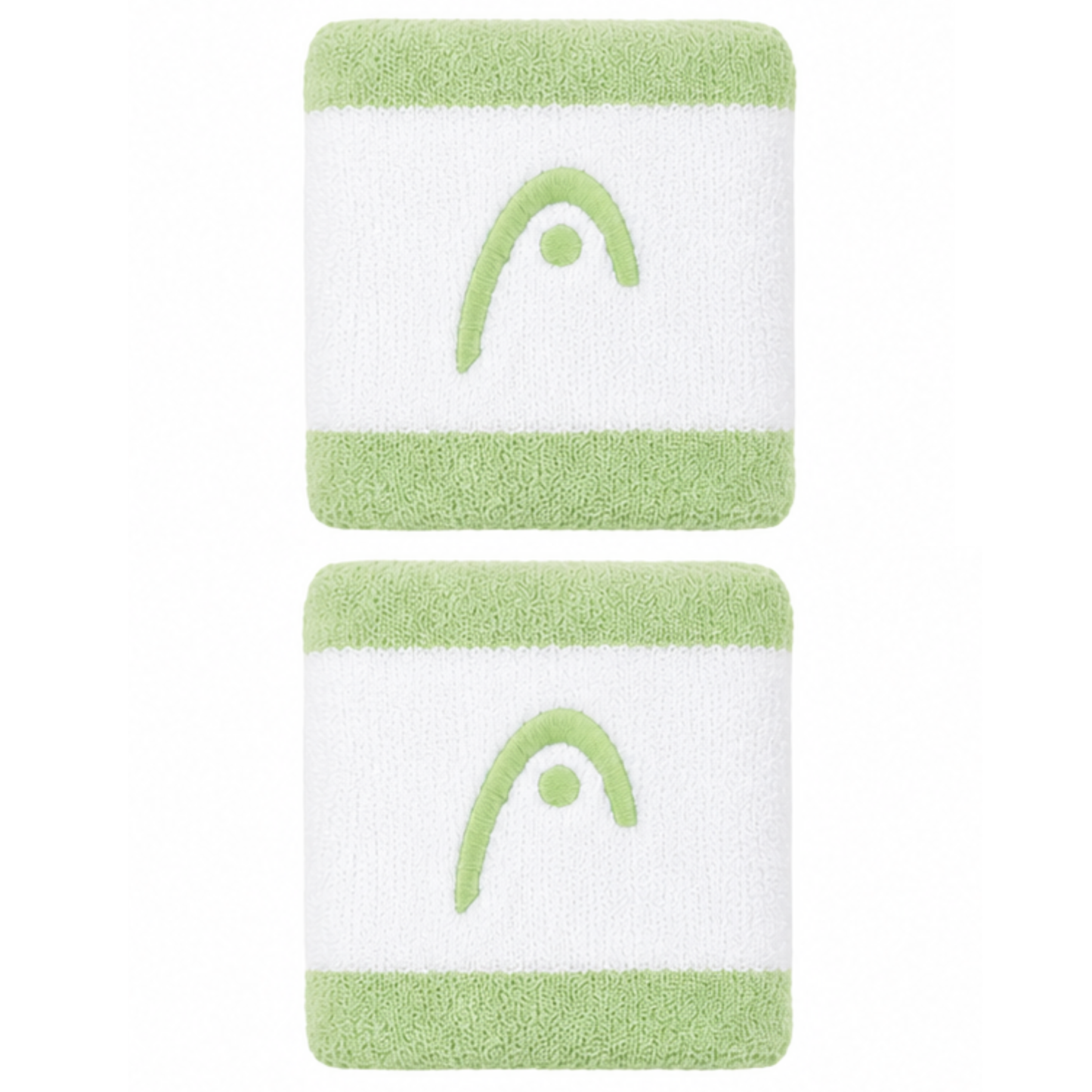 Muñequera Head Wristband Striped TW Celery Green White 2.5"