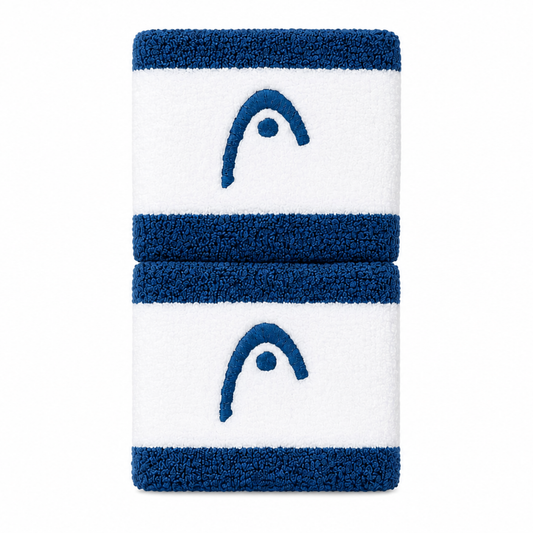 Muñequera Head Wristband Striped TW Teal White 2.5"