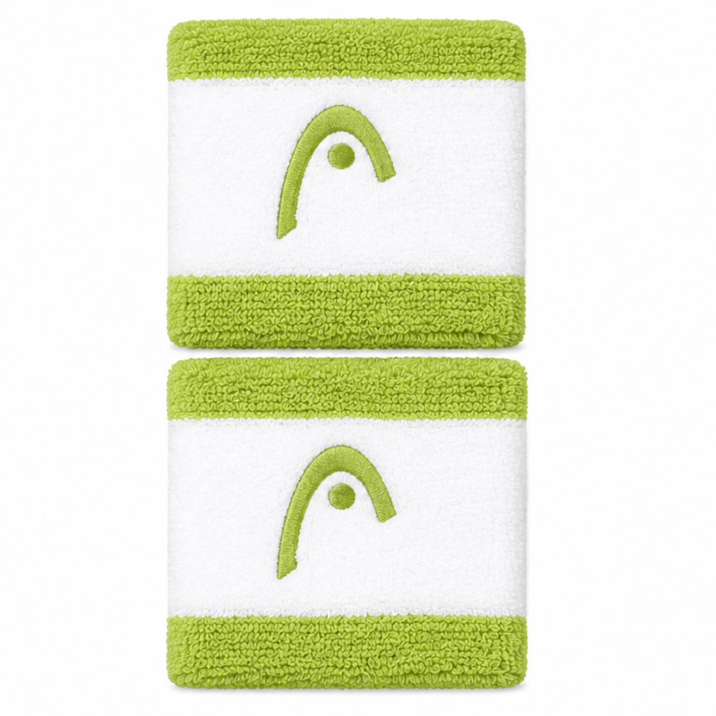Muñequera Head Wristband Striped TW Light Lime White 2.5"