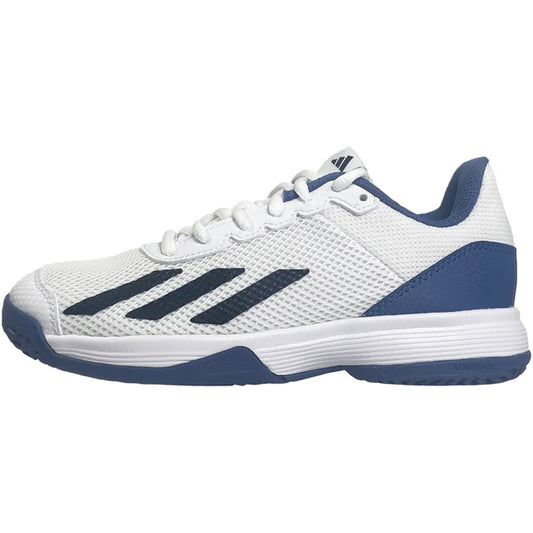 Tenis Adidas CourtFlash Junior (Blanco/Azul) IG9536