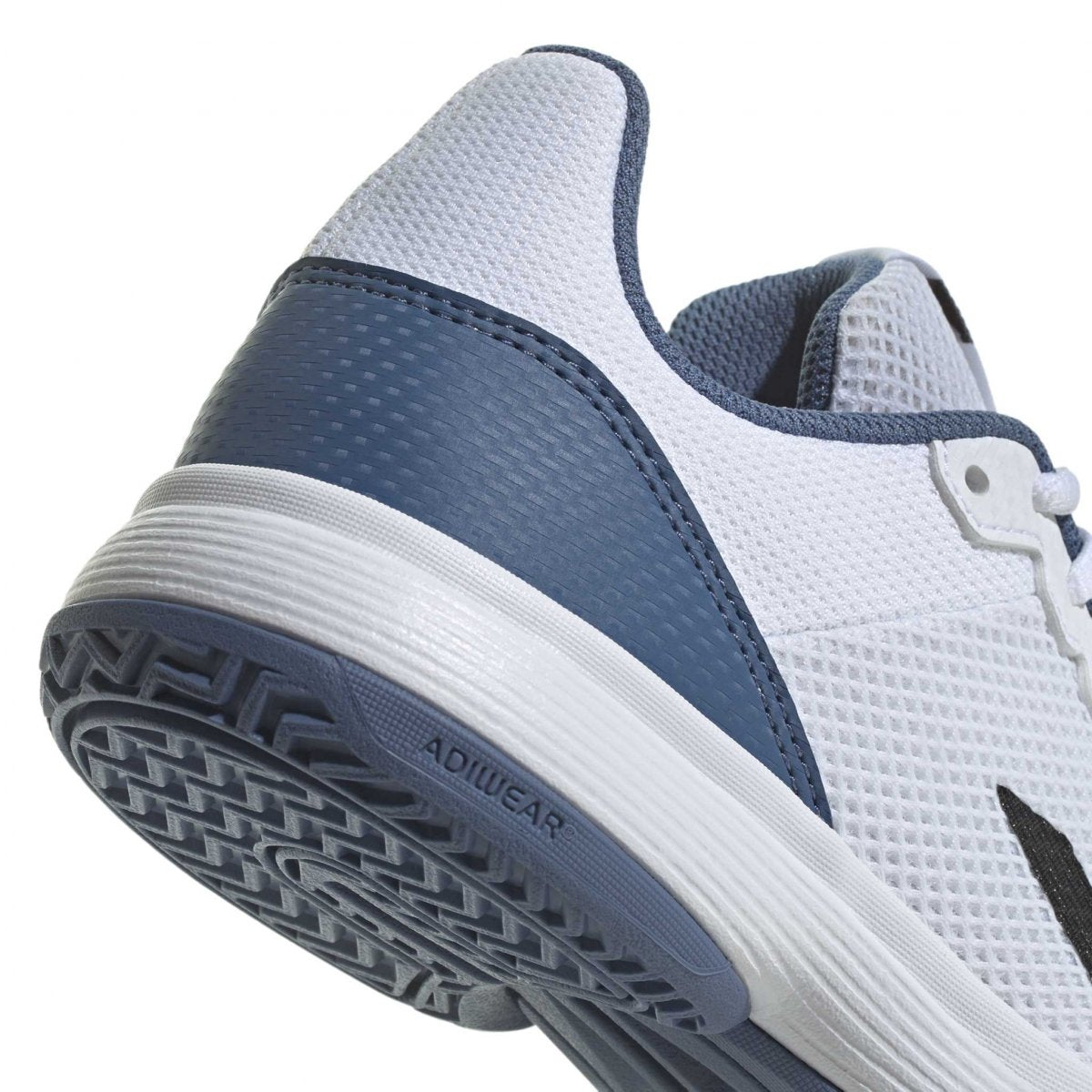 Tenis Adidas CourtFlash Junior (Blanco/Azul)