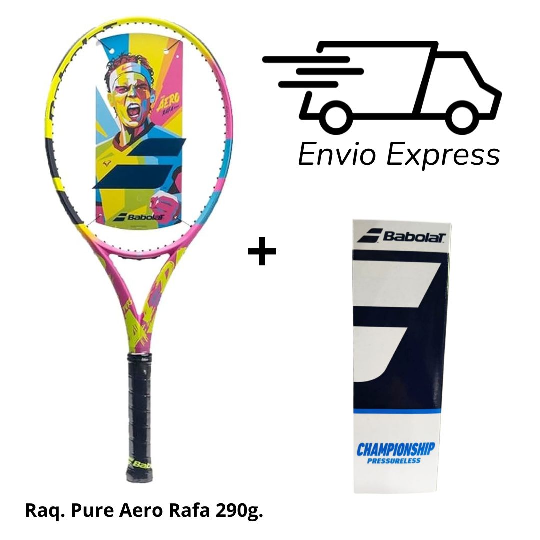 Raqueta Babolat Pure Aero Rafa (290g.) + 1 Pel. Babolat Sin Presión + Envio Gratis