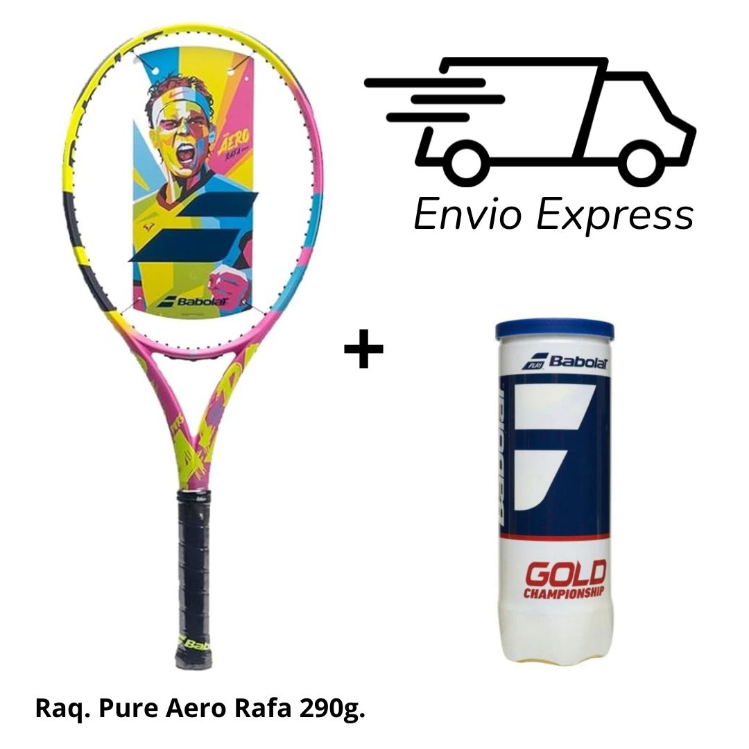 Raqueta Babolat Aero Rafa (290g.) + 1 Pel. Babolat Presurizada + Envio Gratis