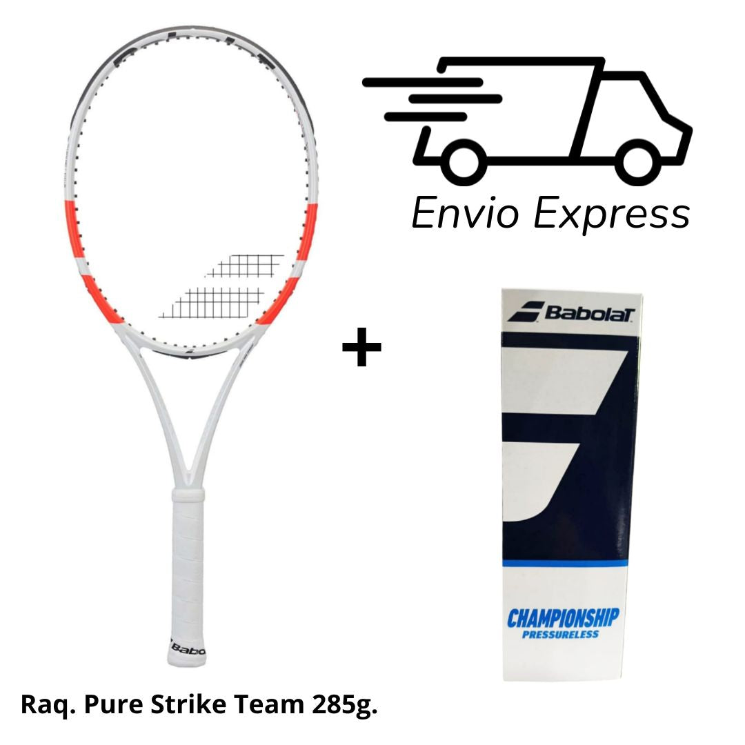 Raqueta Babolat Pure Strike Team (285g.) + 1 Pel. Babolat Sin Presión + Envio Gratis