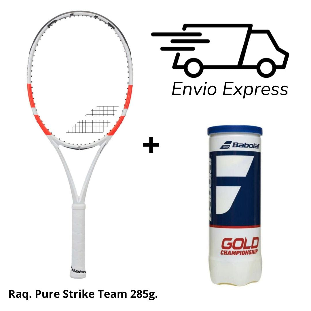 Raqueta Babolat Pure Strike Team (285g.) + 1 Pel. Babolat Presurizada + Envio Gratis
