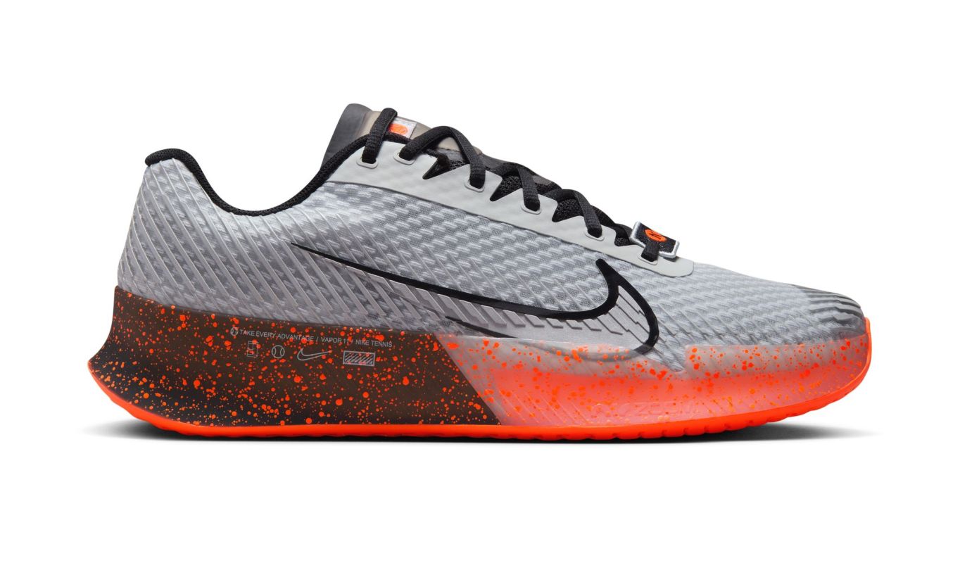 Tenis Nike Zoom Vapor 11 (Plata/Naranja)