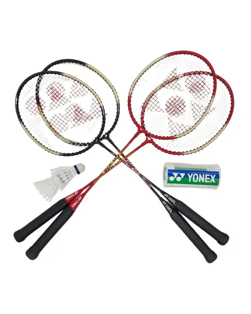 Paquete de 4 Raquetas Yonex Badminton GR-020 + 2 Volantes