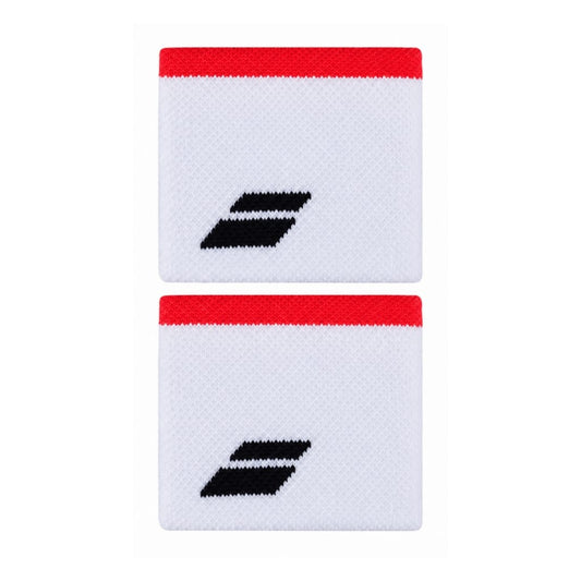 Muñequera Babolat Logo Wristband (White/Strike Red)