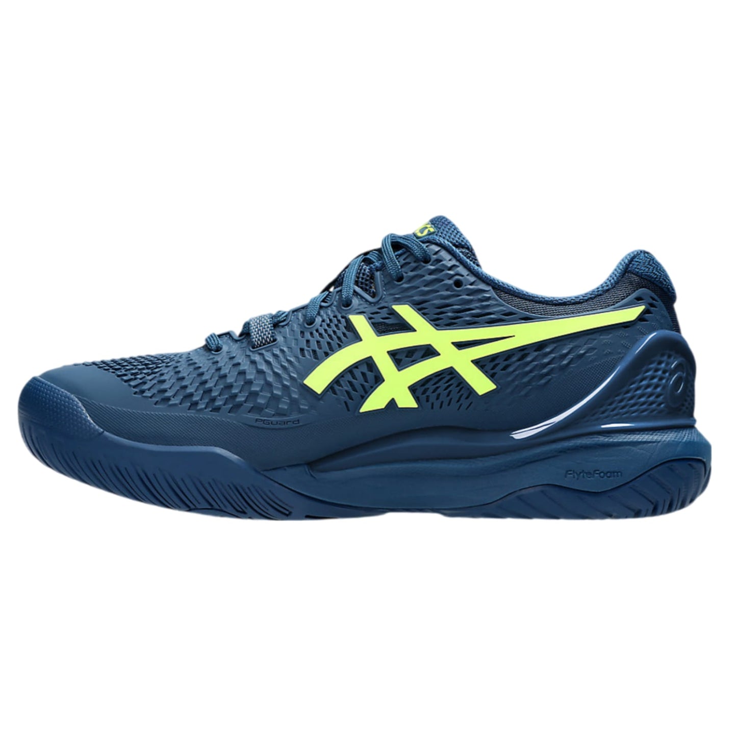 Tenis Asics Resolution 9 (Mako Blue/Safety Yellow)