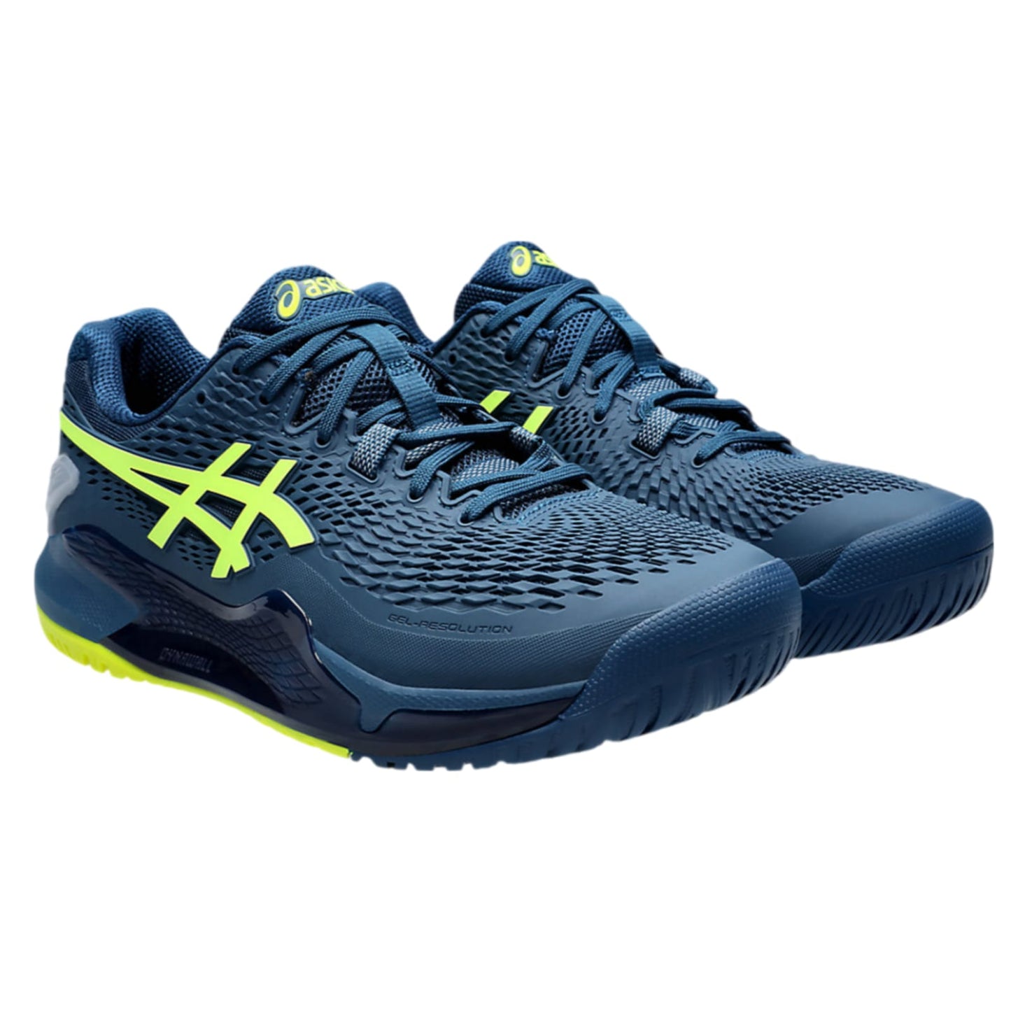 Tenis Asics Resolution 9 (Mako Blue/Safety Yellow)