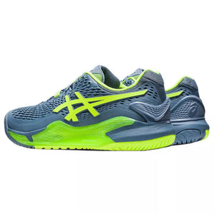 Tenis Asics Gel Resolution 9 (Steel Blue/Hazard Green)