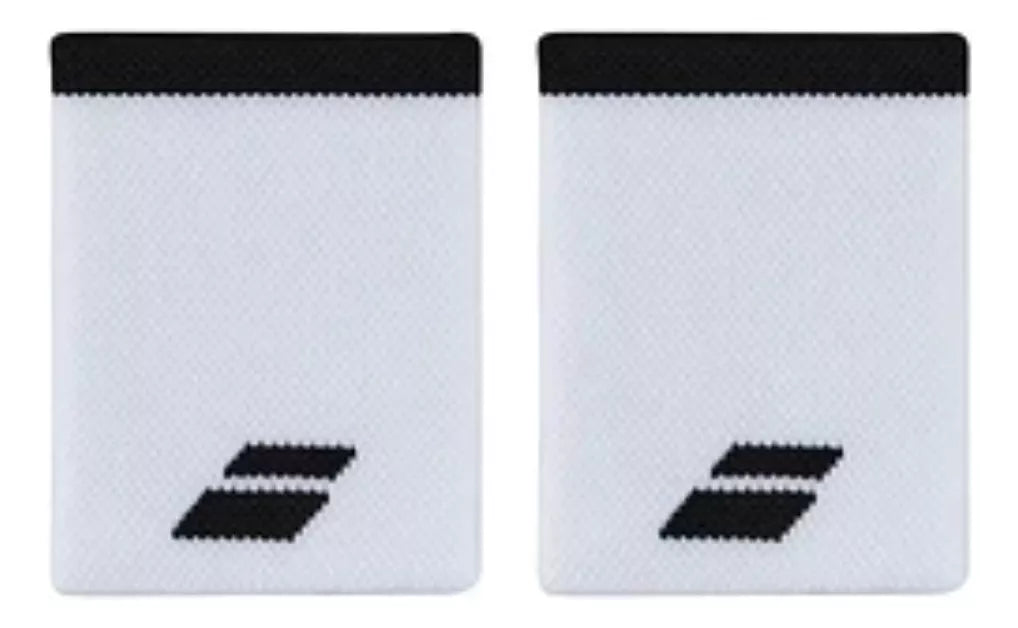 Muñequera Babolat Logo Jumbo Wristband (White/Rabbit)