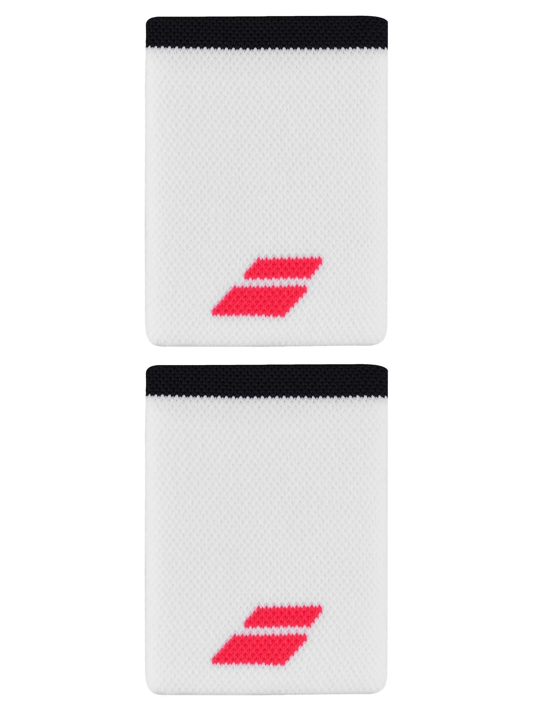 Muñequera Babolat Logo Jumbo Wristband (White/Strike Red)