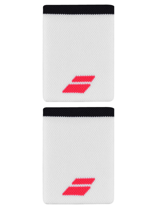 Muñequera Babolat Logo Jumbo Wristband (White/Strike Red)