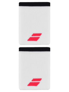 Muñequera Babolat Logo Jumbo Wristband (White/Strike Red)