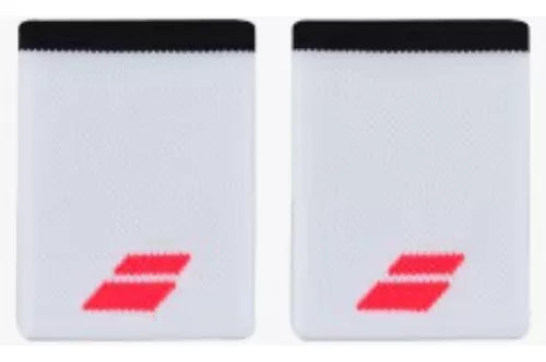 Muñequera Babolat Logo Jumbo Wristband (White/Strike Red)
