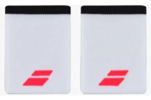 Muñequera Babolat Logo Jumbo Wristband (White/Strike Red)