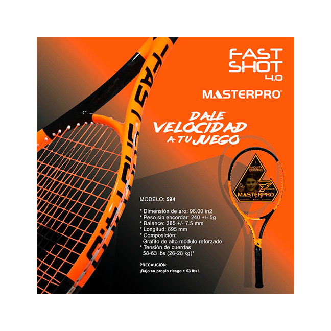 Raqueta Masterpro Fast Shot 4.0 (240g.)