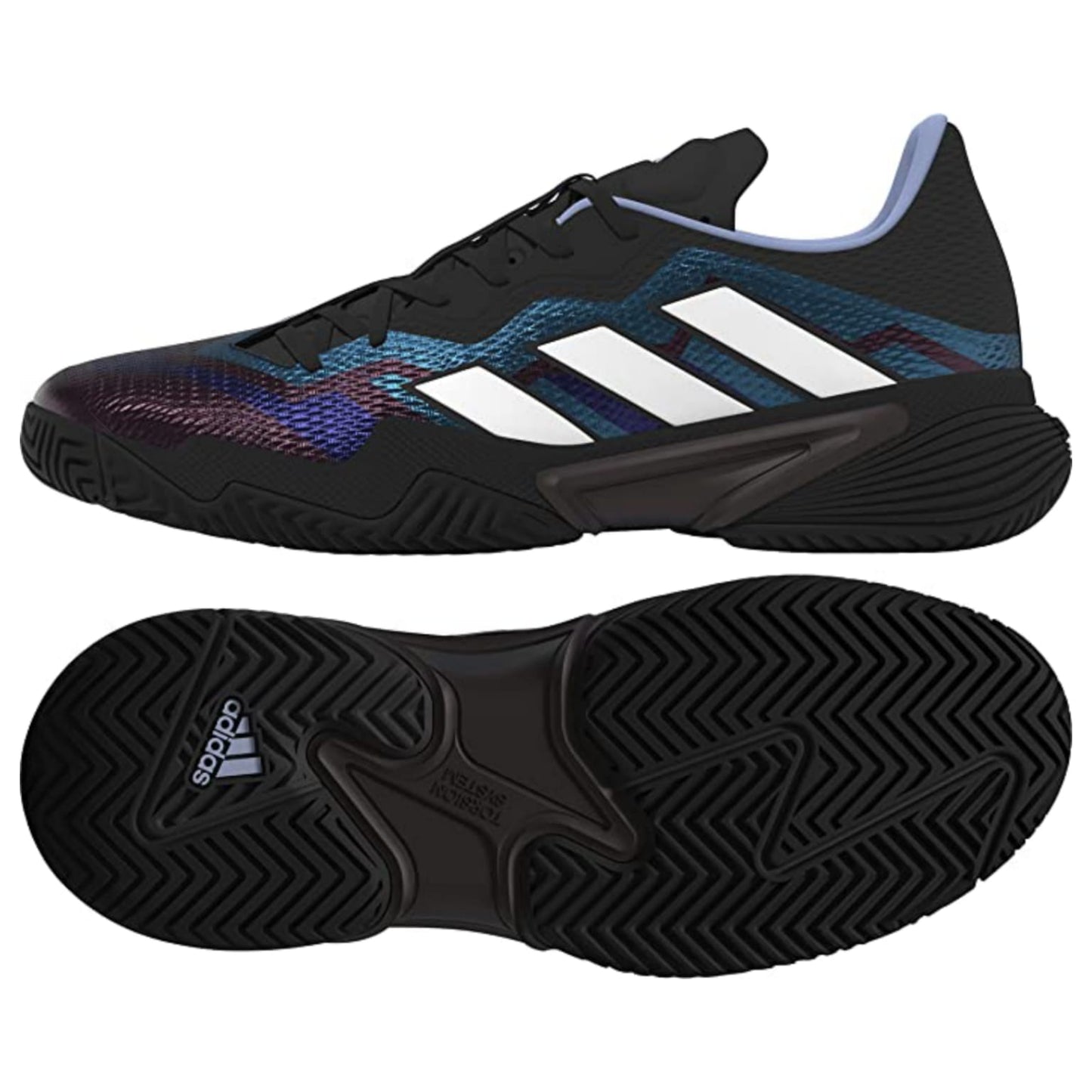 Tenis Adidas Barricade M (Negro/Blanco/Azul) HQ8415