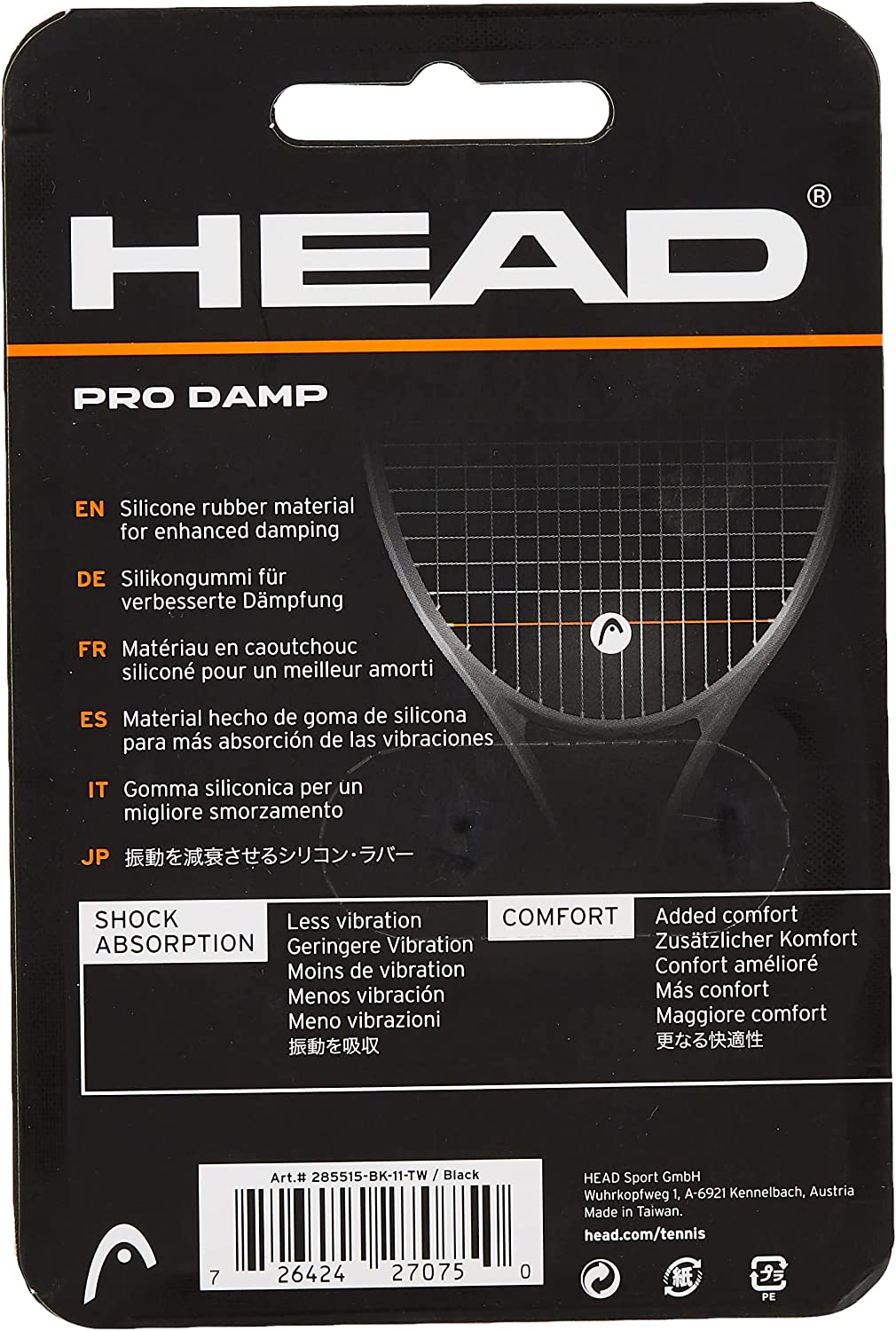 Antivibrador Head Pro Damp (Negro/Rojo)