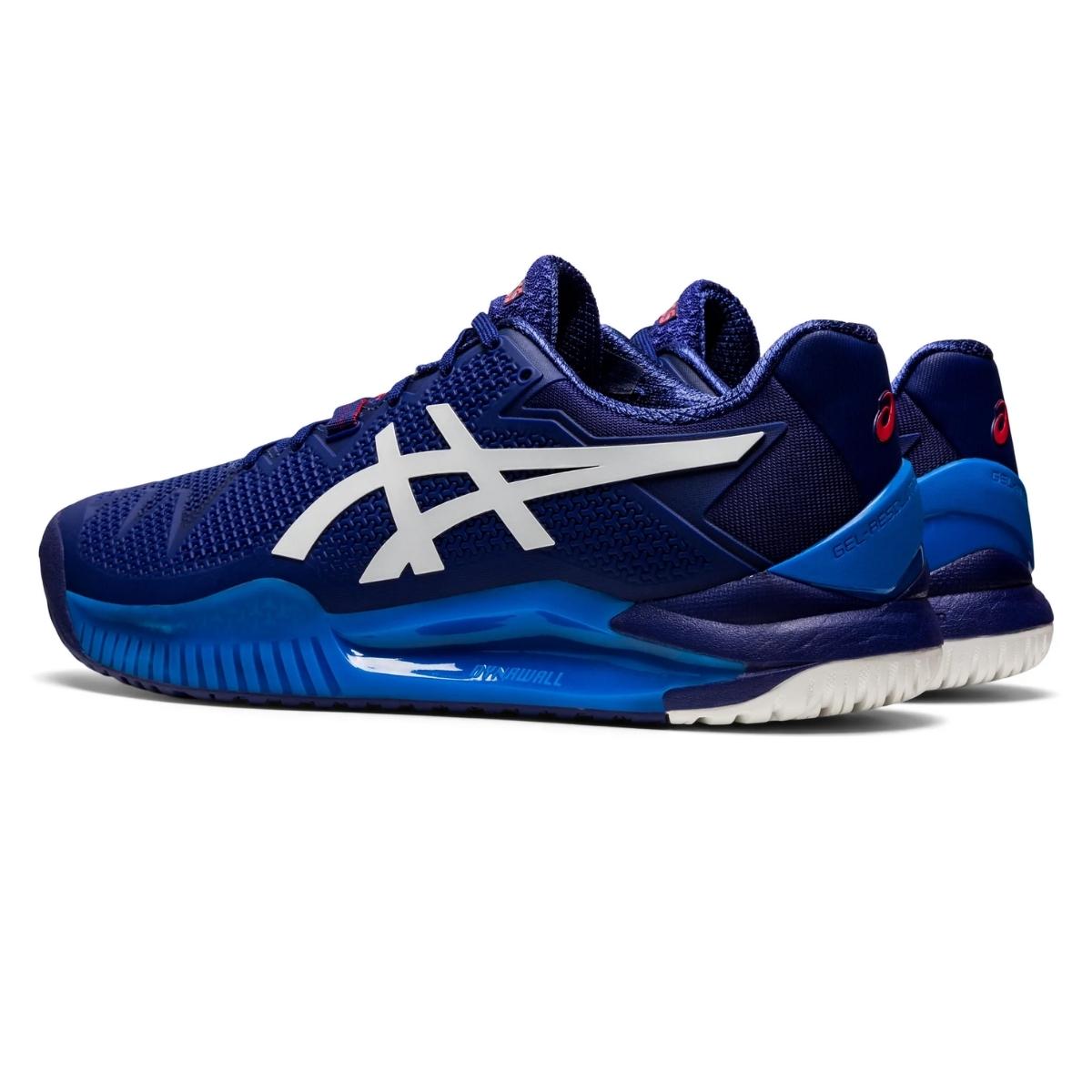 Tenis Asics Gel Resolution 8 (Dive Blue/White)