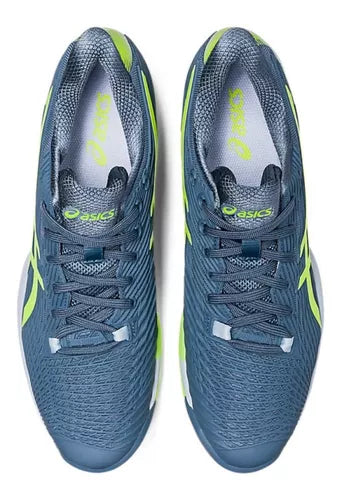 Tenis Asics Solution Speed FF 2 (Steel Blue/Hazard Green)