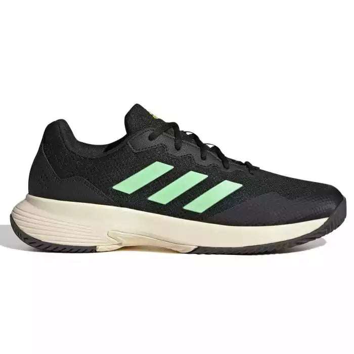 Tenis adidas GameCourt 2 Caballero (Negro/Verde)