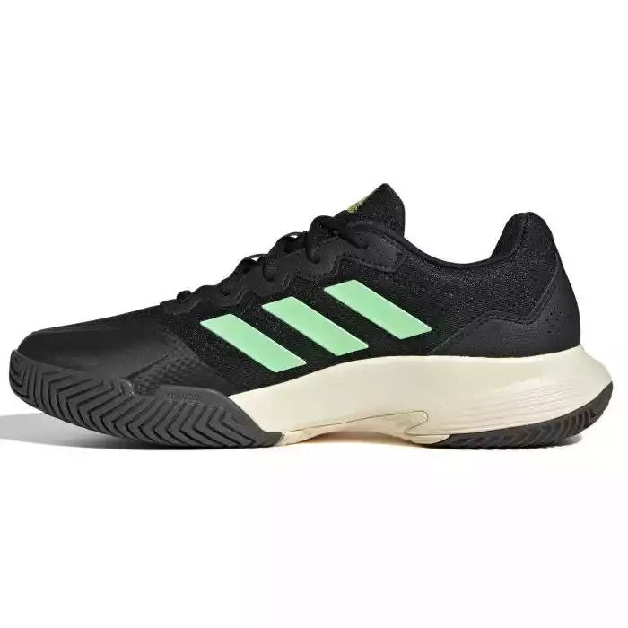 Tenis adidas GameCourt 2 Caballero (Negro/Verde)