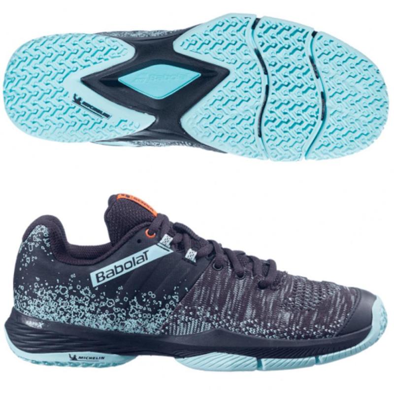 Tenis Babolat Sensa W (Negro/Turquesa) Dama