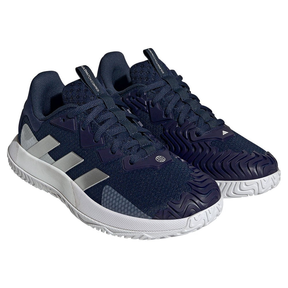 Tenis Adidas SoleMatch Control (Azul Marino/Plata/Blanco)