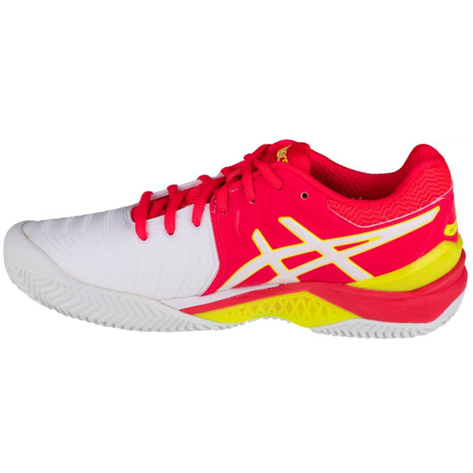 Tenis Asics Gel Resolution 7 Clay White/Laser Pink Detalle de Mostrador