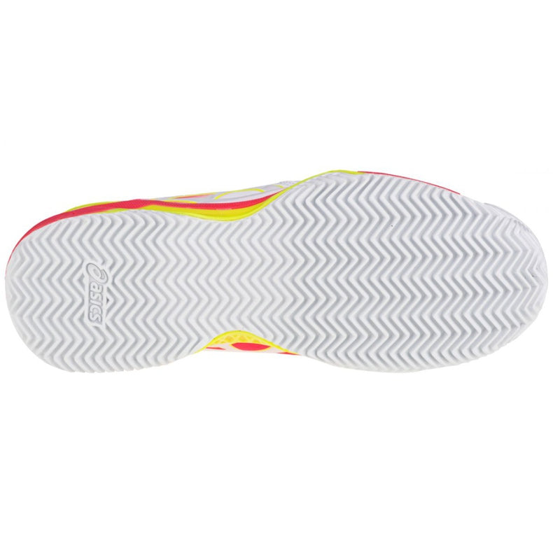 Tenis Asics Gel Resolution 7 Clay White/Laser Pink Detalle de Mostrador