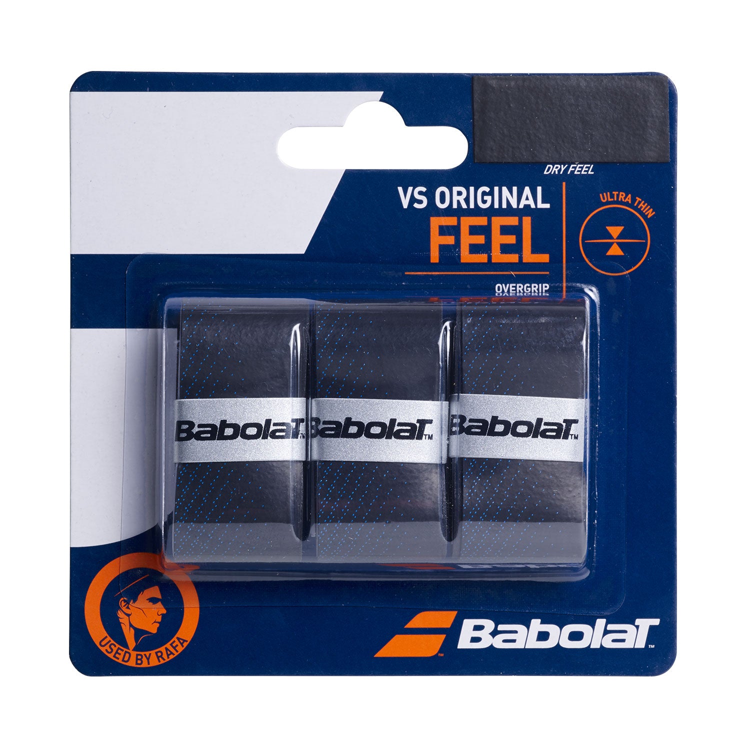 Overgrip Babolat VS Original Feel x3 (Black/Blue)