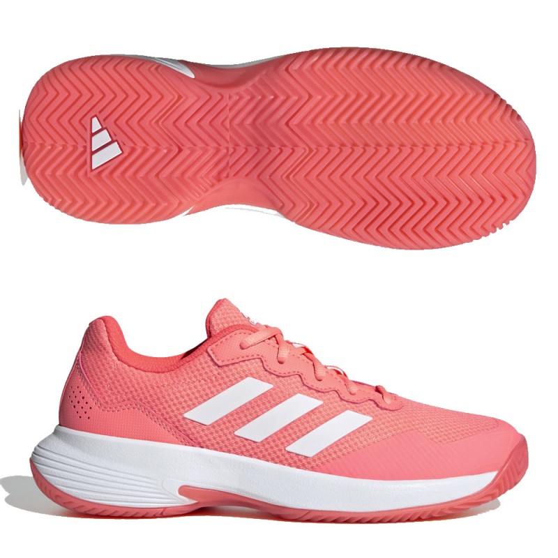Tenis Gamecourt Dama Acid Red / Cloud White / Turbo