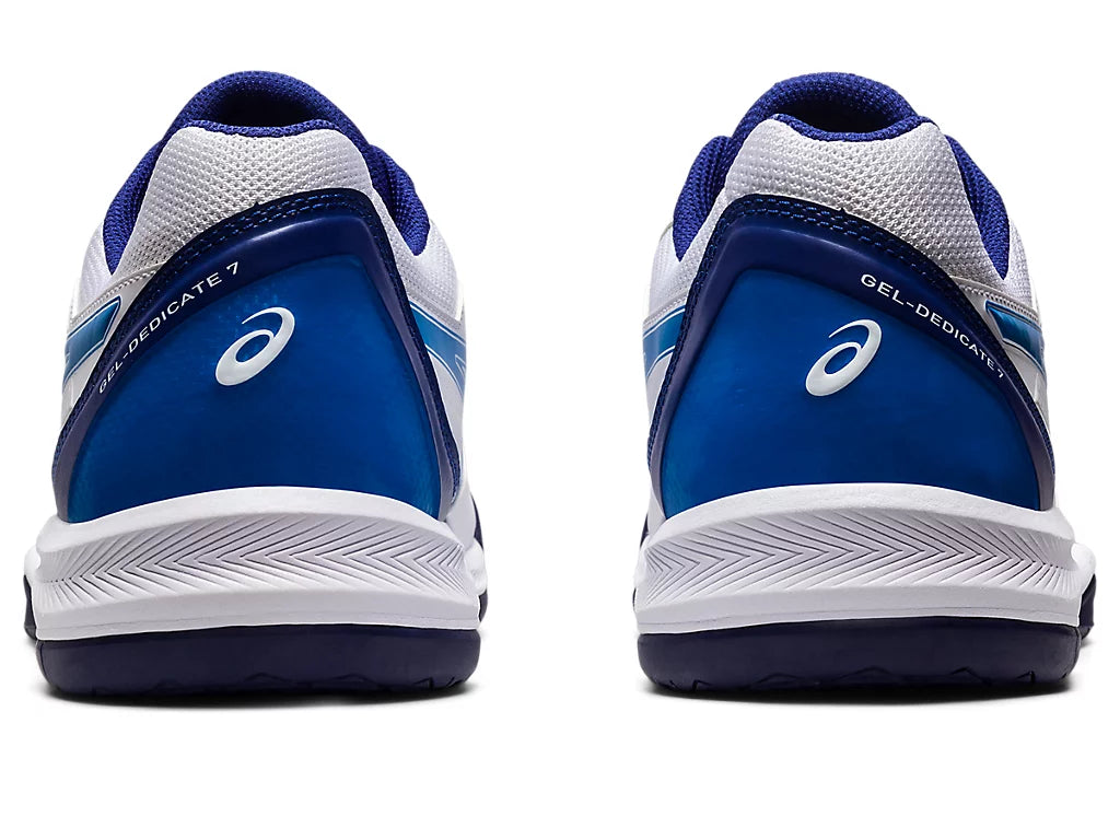 Tenis Asics Gel-Dedicate 7 Caballero (White/Electric Blue)