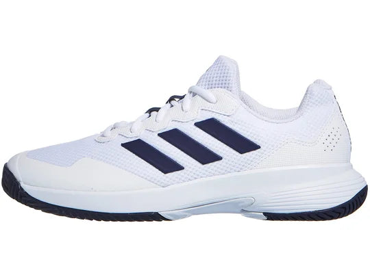 Tenis Adidas GameCourt 2 Caballero (Blanco/Azul Marino)